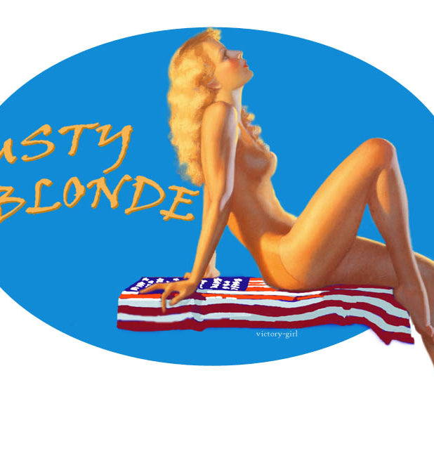 Dusty Blonde - USA Flag Vinyl Decal Sticker