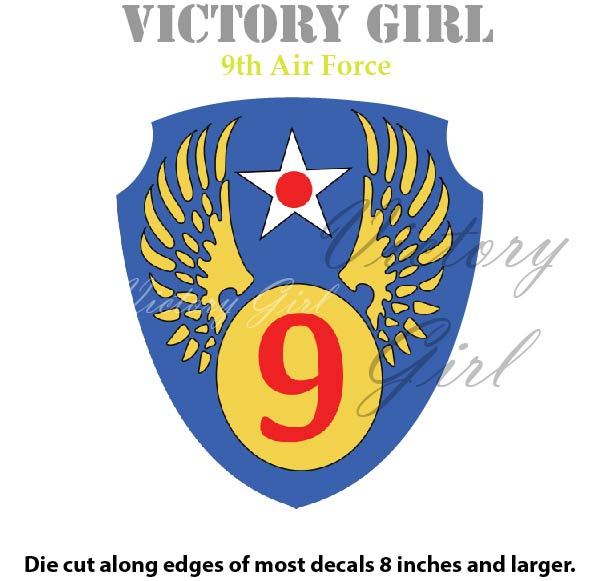 US Ninth Air Force Insignia WWII Vinyl Sticker