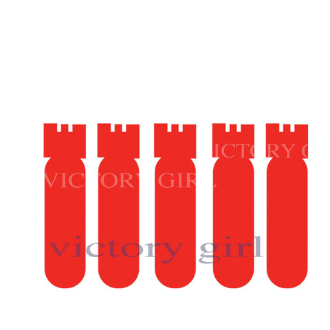 Red- Bomb Mission Markings Vinyl Decal Sticker – Victory Girl