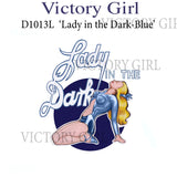 Lady in the Dark Nose Art Vinyl Decal Sticker - Blue