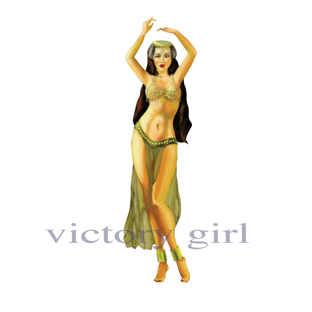 Smokey Belly Dancer Vinyl Decal Sticker - No Background