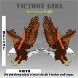 American Eagle Landing Vinyl Decal Sticker