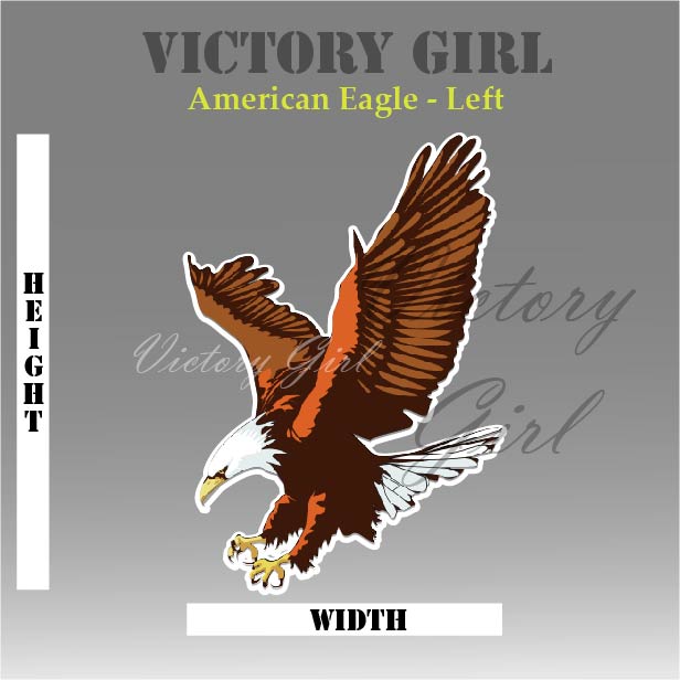 American Eagle Landing Vinyl Decal Sticker