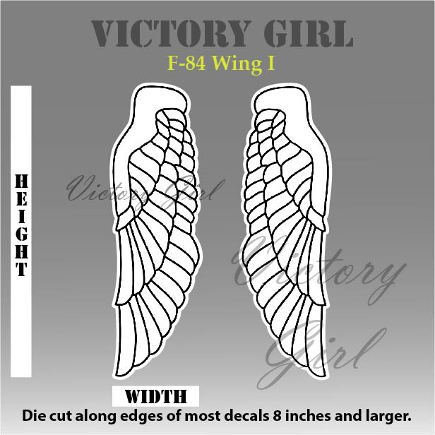 F-84 Wing Graphic Vinyl Decal Sticker