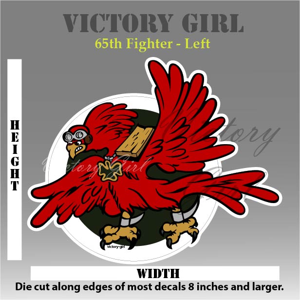 65th Fighter Squadron Insignia Vinyl Decal Sticker