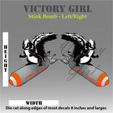 Stink Bomb Nose Art Vinyl Decal Sticker