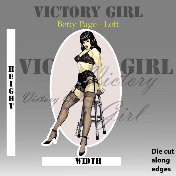 Betty on Stool Vinyl Decal Sticker
