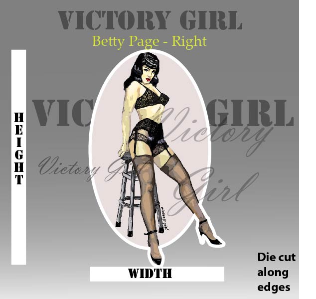 Betty on Stool Vinyl Decal Sticker