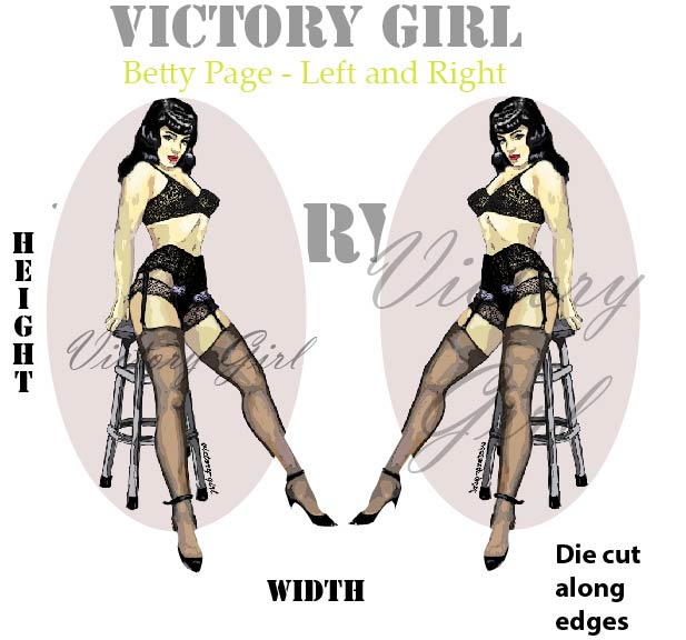 Betty on Stool Vinyl Decal Sticker