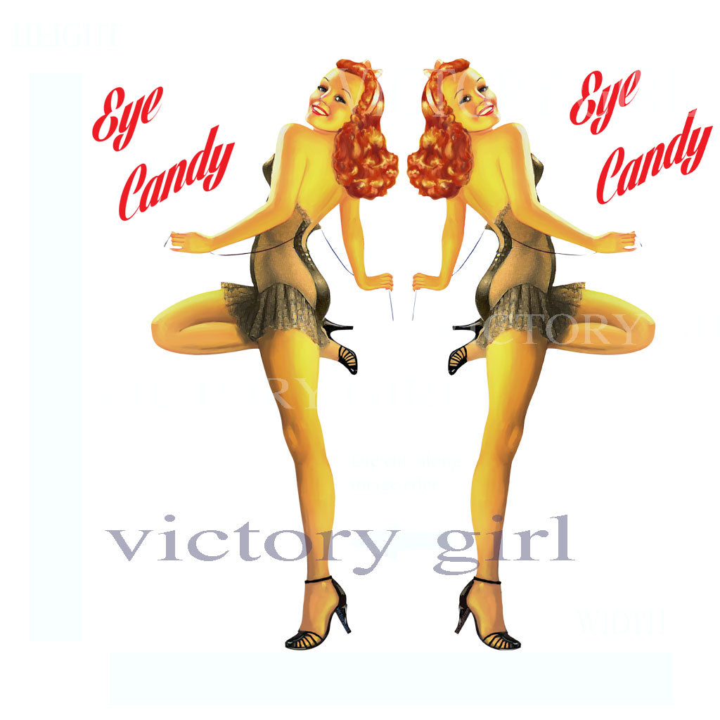 Eye Candy Nose Art Vinyl Decal Sticker