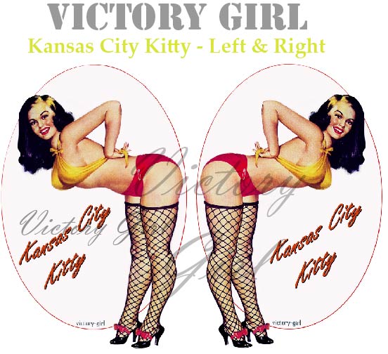 Kansas City Kitty Nose Art Vinyl Decal Sticker