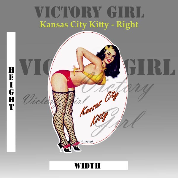 Kansas City Kitty Nose Art Vinyl Decal Sticker