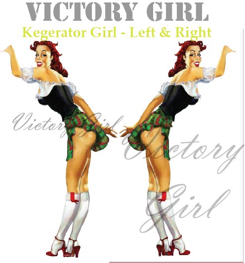 Kegerator Girl Nose Art Vinyl Decal Sticker