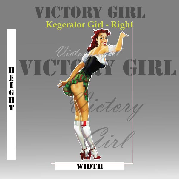 Kegerator Girl Nose Art Vinyl Decal Sticker