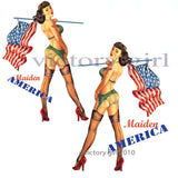 Maiden America Nose Art Vinyl Decal Sticker