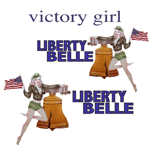 Liberty Belle Nose Art Vinyl Decal Sticker