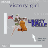 Liberty Belle Nose Art Vinyl Decal Sticker