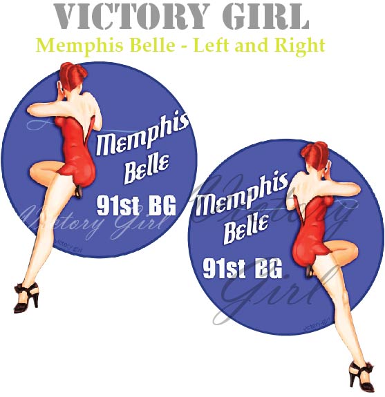 Memphis Belle -with Background Vinyl Decal Sticker