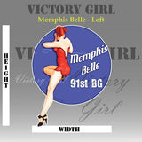 Memphis Belle -with Background Vinyl Decal Sticker