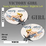 Nasty Nikki on Sidewinder Vinyl Decal Sticker