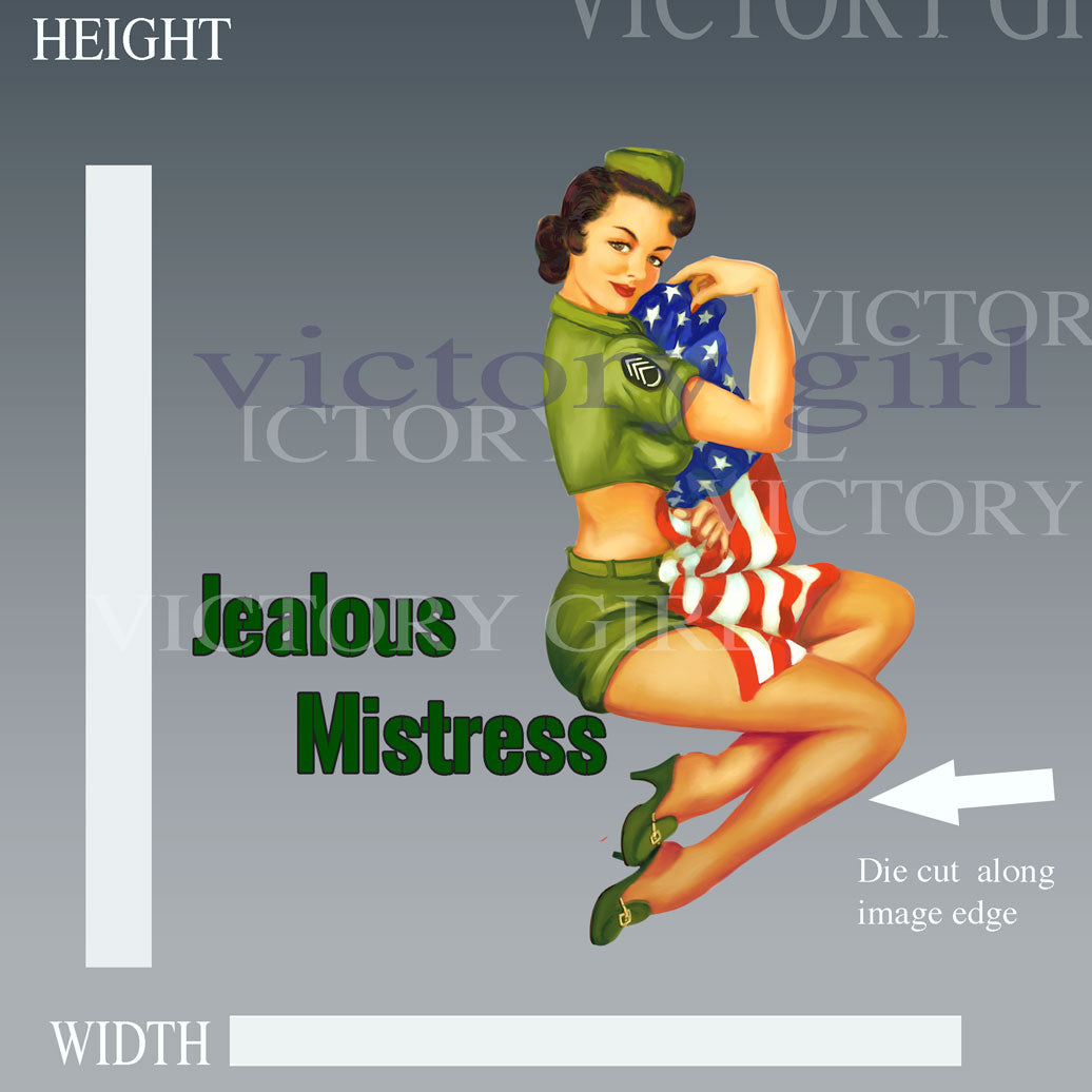 Jealous Mistress - Staff Sgt Green Fatigues Vinyl Decal Sticker