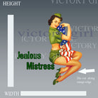 Jealous Mistress - Staff Sgt Green Fatigues Vinyl Decal Sticker