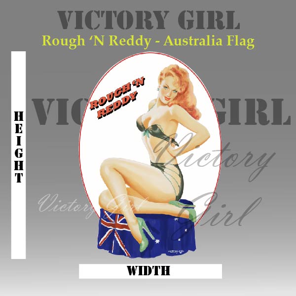 Rough Reddy - with Australian Flag Vinyl Decal Sticker