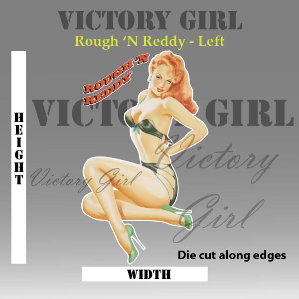 Rough 'N Reddy Nose Art Vinyl Decal Sticker