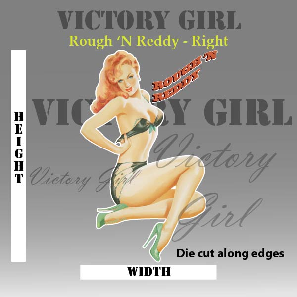Rough 'N Reddy Nose Art Vinyl Decal Sticker