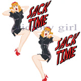 Sack Time - Black Dress Vinyl Decal Sticker
