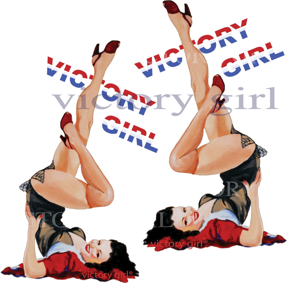 Victory Girl Nose Art Vinyl Decal Sticker