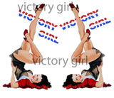 Victory Girl Nose Art Vinyl Decal Sticker