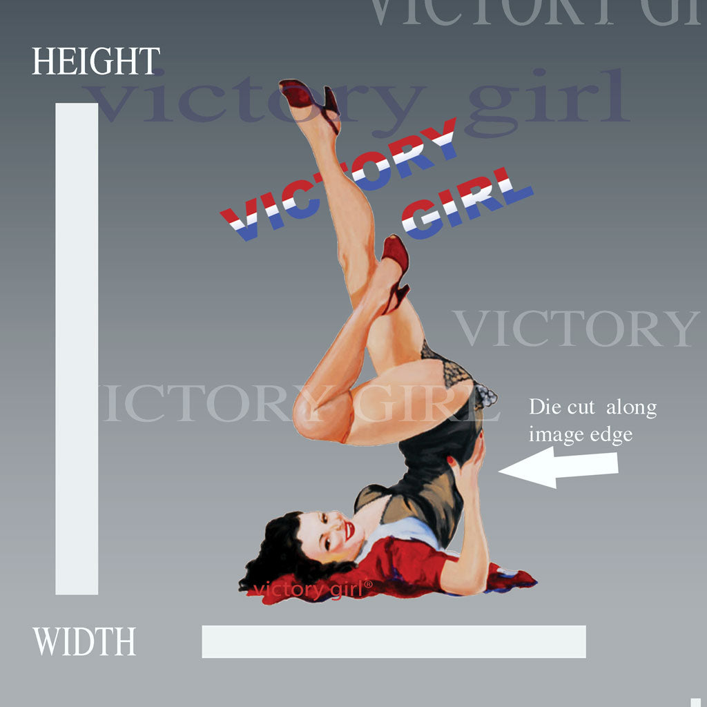 Victory Girl Nose Art Vinyl Decal Sticker