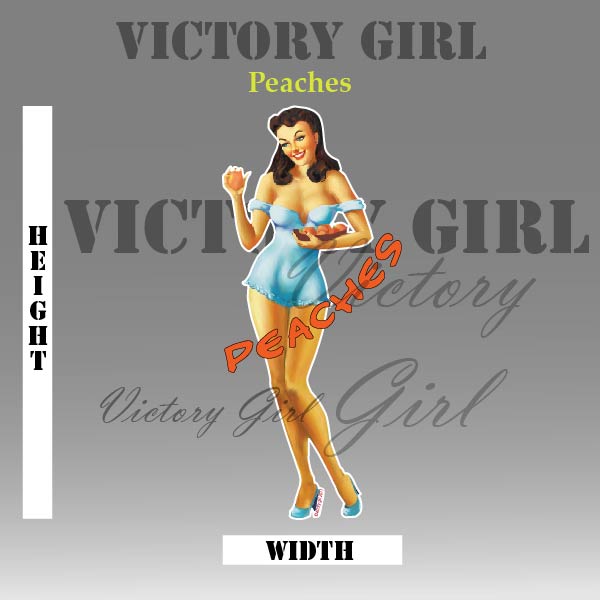 Peaches Nose Art Vinyl Decal Sticker