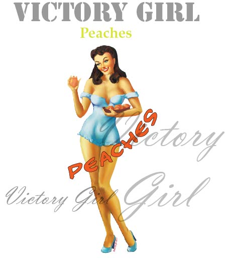 Peaches Nose Art Vinyl Decal Sticker