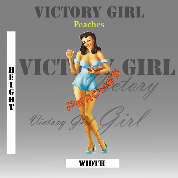 Peaches Nose Art Vinyl Decal Sticker