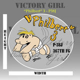 Philbert P-38 Vinyl Decal Sticker