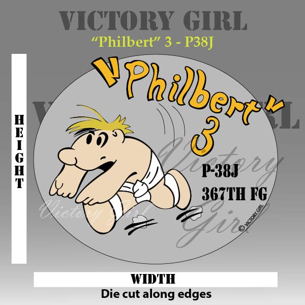 Philbert P-38 Vinyl Decal Sticker