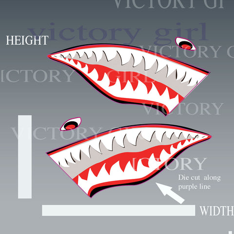 shark teeth decal