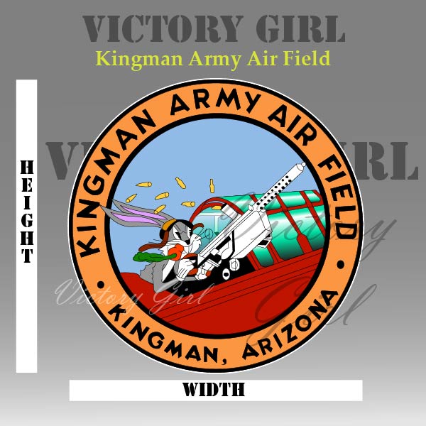 Kingman Army Air Field Insignia Vinyl Decal Sticker
