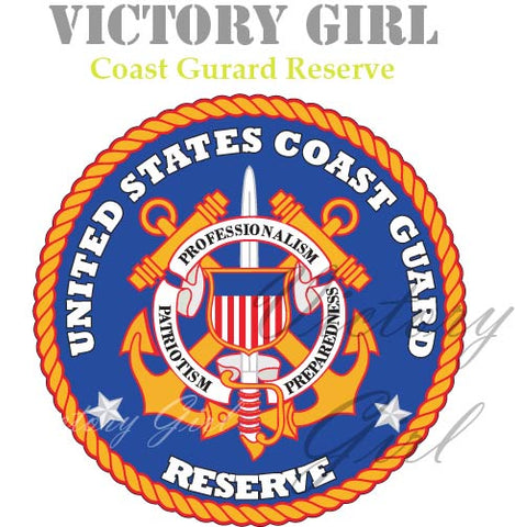Coast Guard Reserve Insignia Vinyl Decal Sticker