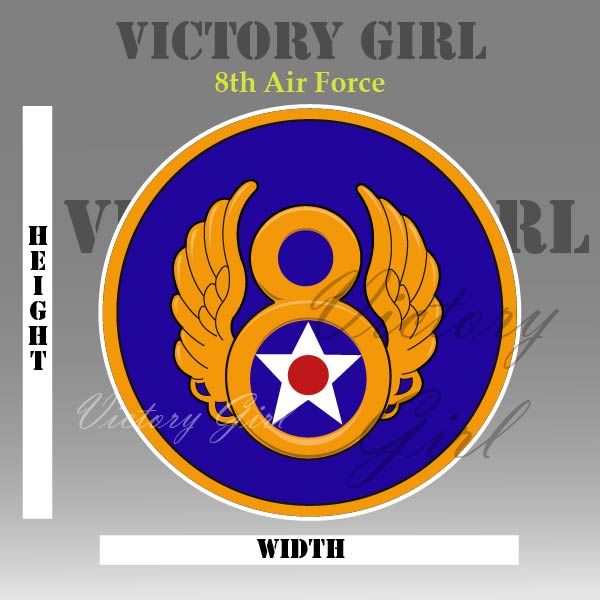 8th Air Force Insignia WWII Vinyl Decal Sticker