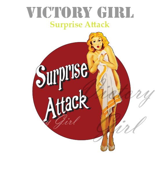 Surprise Attack Nose Art Vinyl Decal Sticker