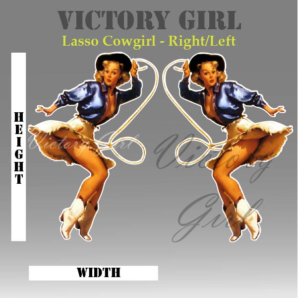 Lasso Girl Vinyl Decal Sticker