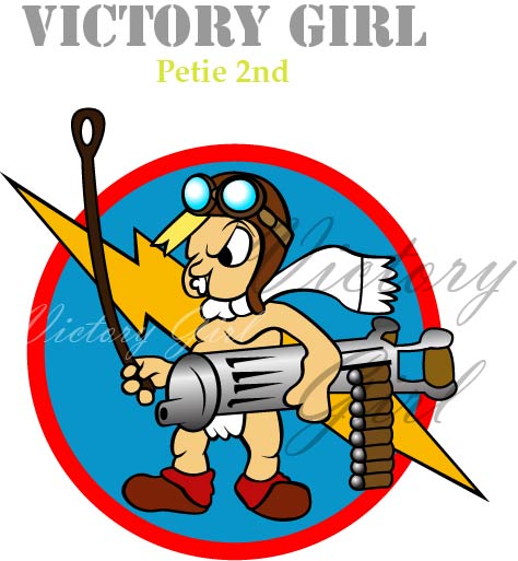 Petie 2nd WWII Nose Art Vinyl Decal Sticker