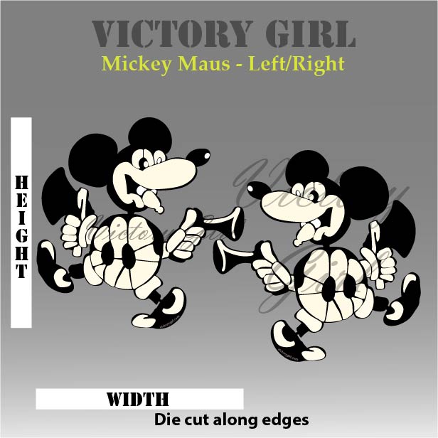 Mickey Maus Nose Art Vinyl Decal Sticker
