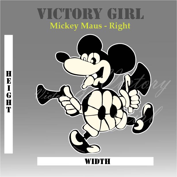 Mickey Maus Nose Art Vinyl Decal Sticker