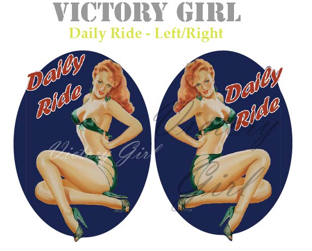 Daily Ride Nose Art Vinyl Decal Sticker