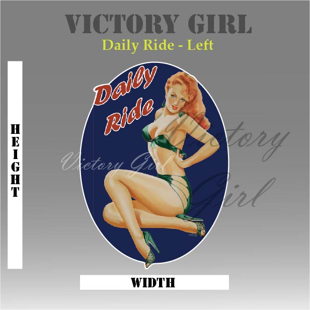 Daily Ride Nose Art Vinyl Decal Sticker