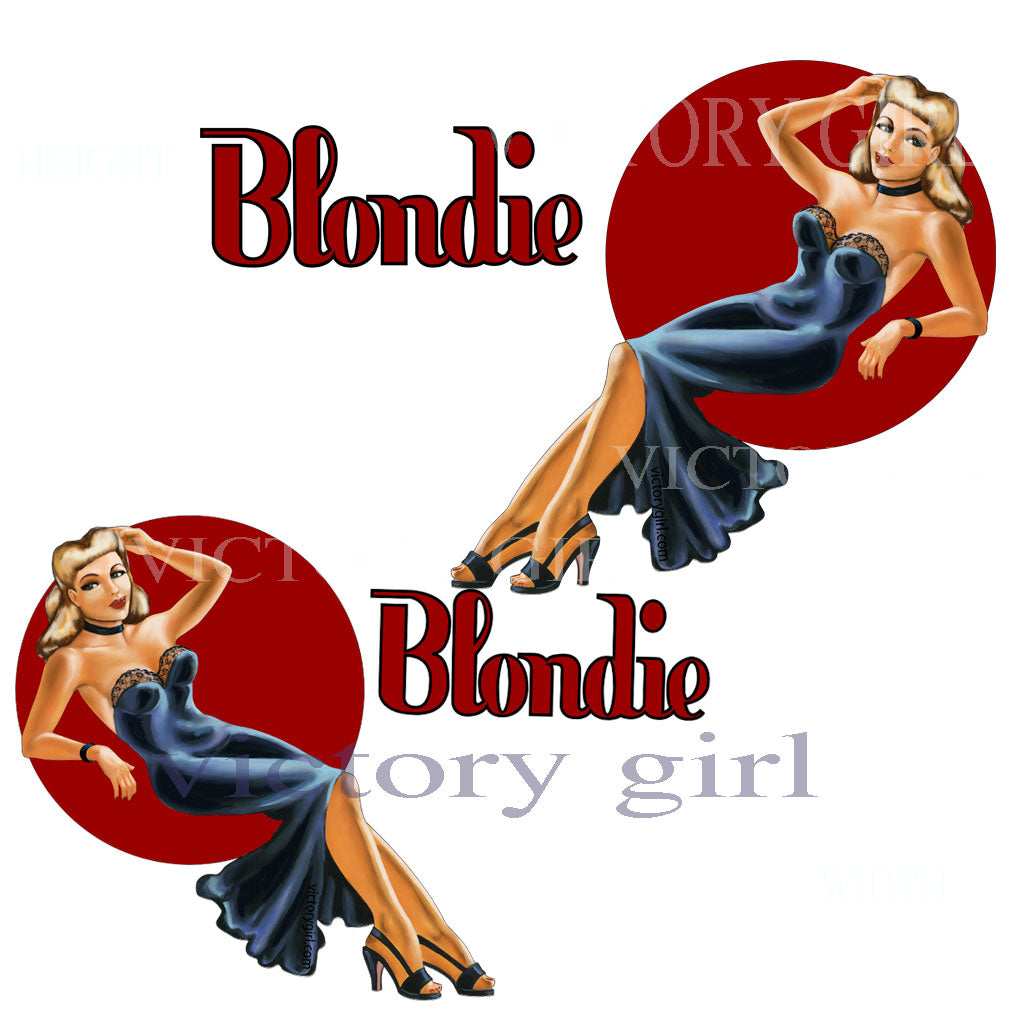 Blondie Nose Art Vinyl Decal Sticker
